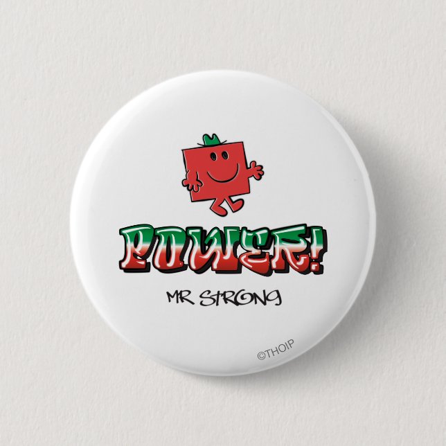 Power! 2 Inch Round Button (Front)