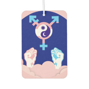 Power and Balance Sun and Moon Transgender Symbol Air Freshener