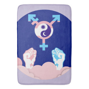 Power and Balance Sun and Moon Transgender Symbol Bath Mat