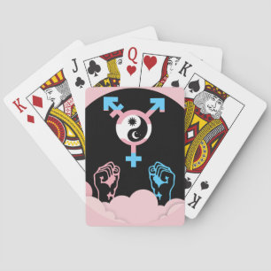 Power and Balance Sun and Moon Transgender Symbol Playing Cards