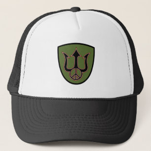 Power and Peace - Trident - Peace Sign Hat. Trucker Hat