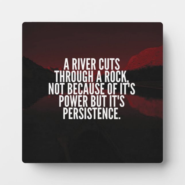Power and Persistence - Motivational Plaque (Front)