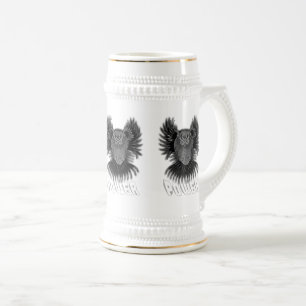 Power Black and White Beer Stein