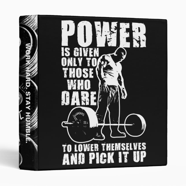 POWER - Bodybuilding Motivational Binder (Front/Spine)