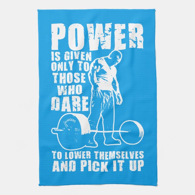 POWER - Bodybuilding Motivational Kitchen Towel (Vertical)