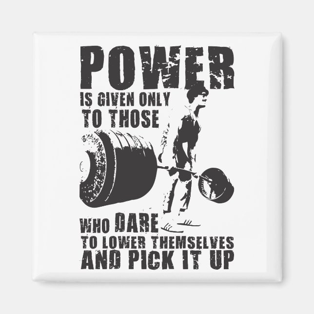 POWER - Bodybuilding Motivational Magnet (Front)