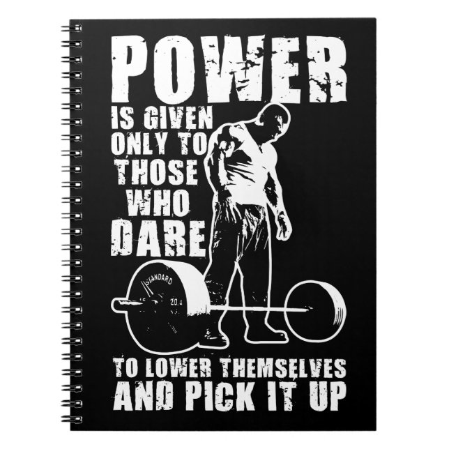 POWER - Bodybuilding Motivational Notebook (Front)