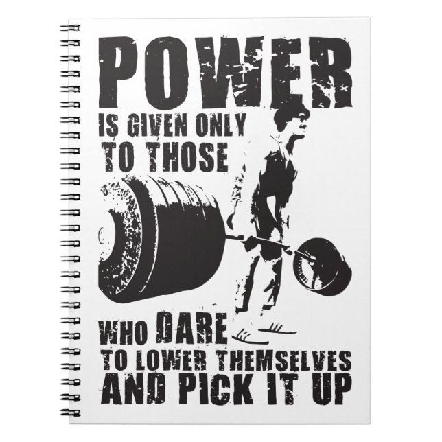 POWER - Bodybuilding Motivational Notebook (Front)