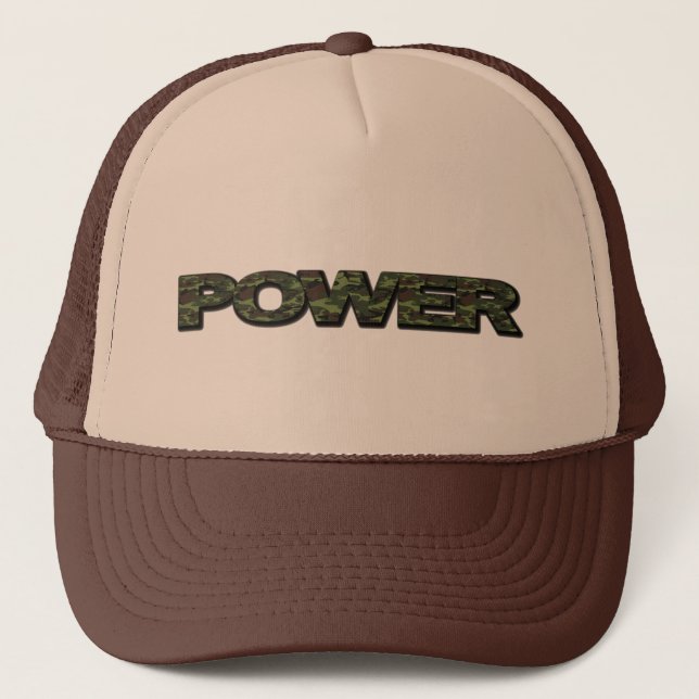 Power Bold Expression Empower Your Style  Trucker Hat (Front)