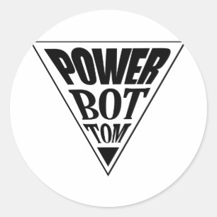 POWER BOTTOM PRIDE CLASSIC ROUND STICKER