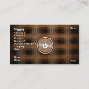 Power button business card