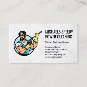 Power Cleaning Logo   Clean Services Business Card