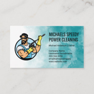 Power Cleaning Logo   Pressure Washing Business Card