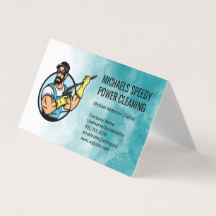 Power Cleaning Logo Pressure Washing Business Card