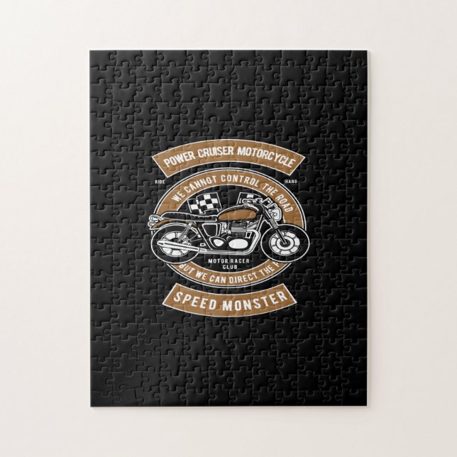 power cruiser motorcycle speed monster jigsaw puzzle (Vertical)