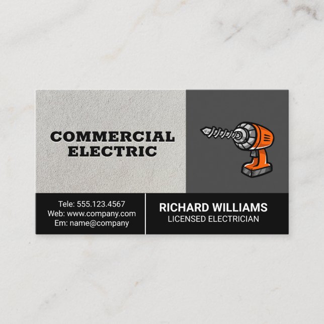 Power Drill Hardware Business Card (Front)