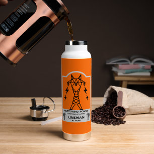 Power Electrical Lineman Gift Water Bottle