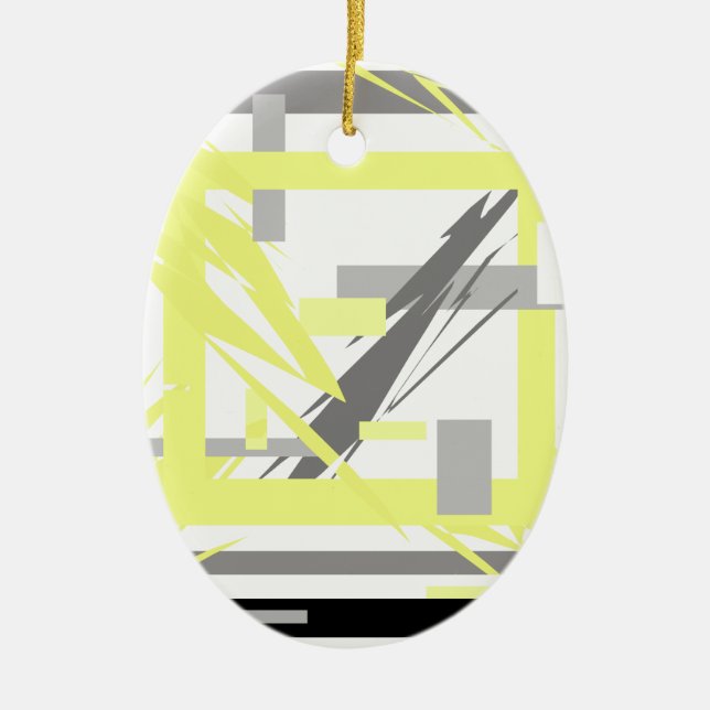 Power Energy Abstract Art Ceramic Ornament (Front)