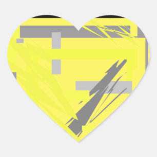 Power Energy Abstract Art Heart Sticker