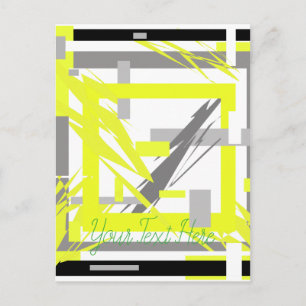 Power Energy Abstract Art Postcard