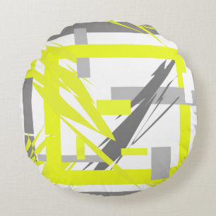 Power Energy Abstract Art Round Pillow