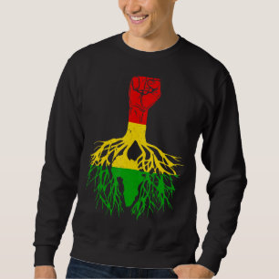 Power Fist Africa Roots Melanin Queen King Black H Sweatshirt