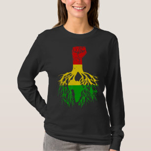 Power Fist Africa Roots Melanin Queen King Black H T-Shirt