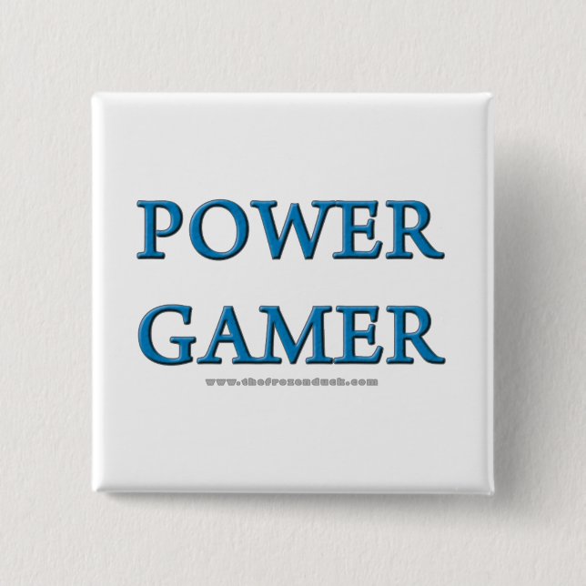 Power Gamer 2 Inch Square Button (Front)