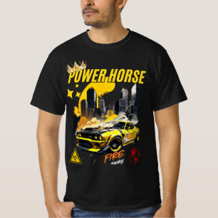 Power Horse Muscle Car Graphic T-Shirt