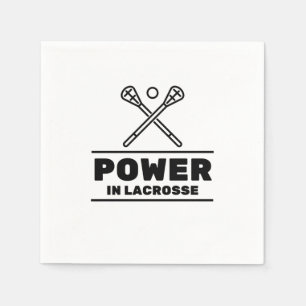 Power in lacrosse napkin