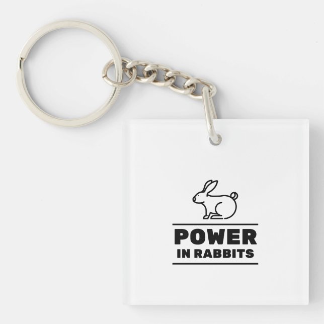 Power in rabbits keychain (Front)