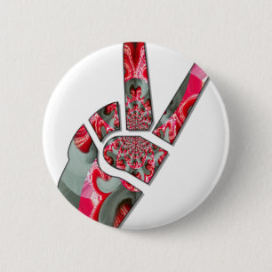 Power in the Palm: The Two-Finger Salute 2 Inch Round Button