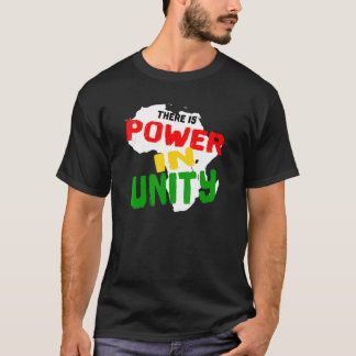 Power in Unity Black History Month 2023 Africa Map T-Shirt