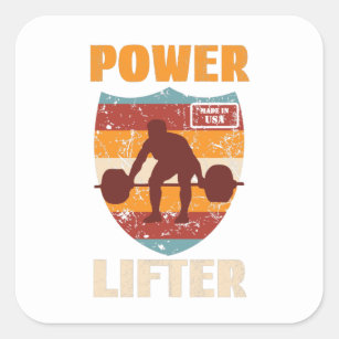 Power Lifter, Weightlifting Sport Canada Classic R Square Sticker