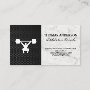 Power Lifting   Fitness Business Card