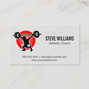 Power Lifting Logo   Athlete Business Card
