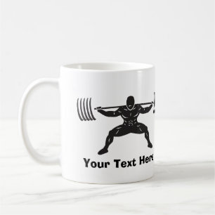 "POWER LIFTING" Power Squat Logo - Customizable Coffee Mug
