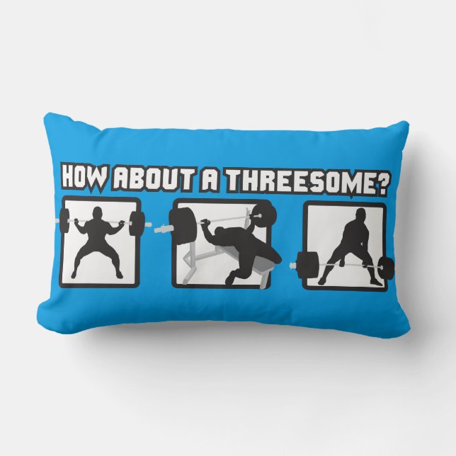"Power lifting" - Squat, Bench, Deadlift Lumbar Pillow (Front)