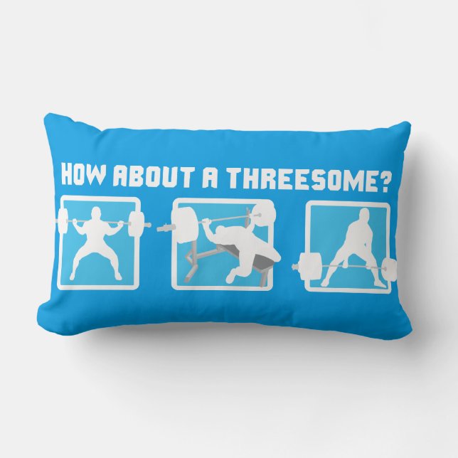 "Power lifting" - Squat, Bench, Deadlift Lumbar Pillow (Front)