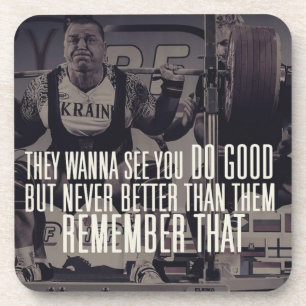 "Power lifting" Squat Motivational Coaster