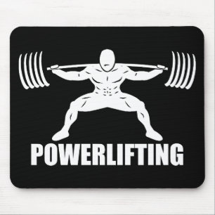"Power lifting" Squat Motivational Mouse Pad