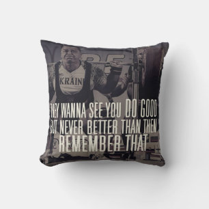 "Power lifting" Squat Motivational Throw Pillow