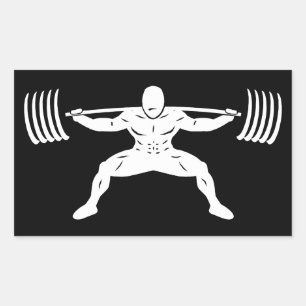 "POWER LIFTING" Sumo Power Squat Illustration Sticker