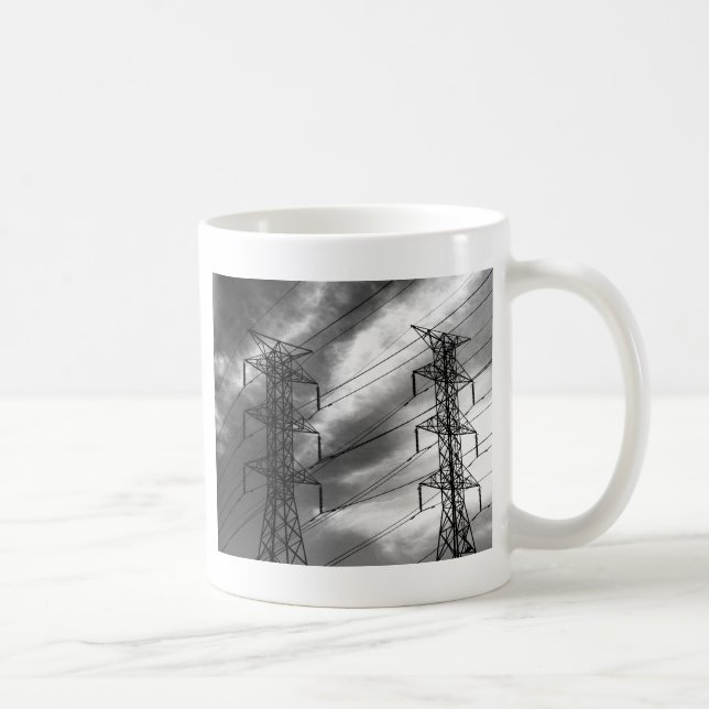 Power line dbl bw coffee mug (Right)