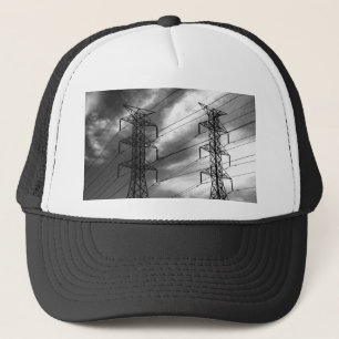 Power line dbl bw trucker hat