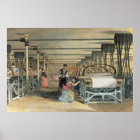 Power loom weaving, 1834