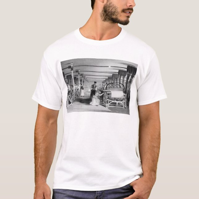 Power Loom Weaving, engraved by J. Tingle, 1835 T-Shirt (Front)