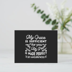 Power Made Perfect In Weakness 2 Corinthians 12:9 Holiday Postcard