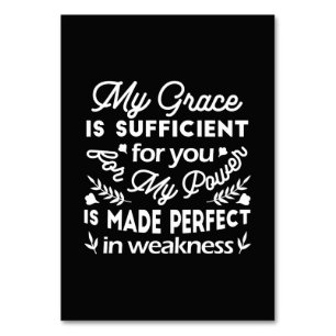 Power Made Perfect In Weakness 2 Corinthians 12:9 Table Number