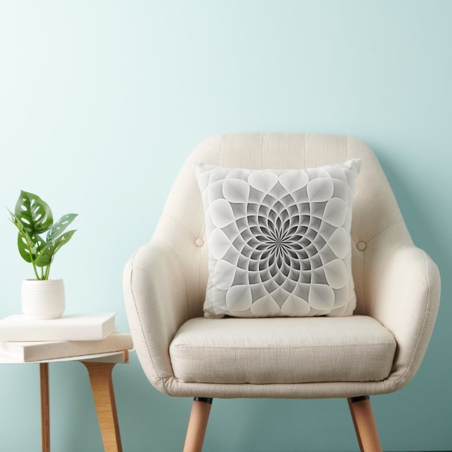 Power Mandala Seamless Pattern 11 Throw Pillow (Chair)
